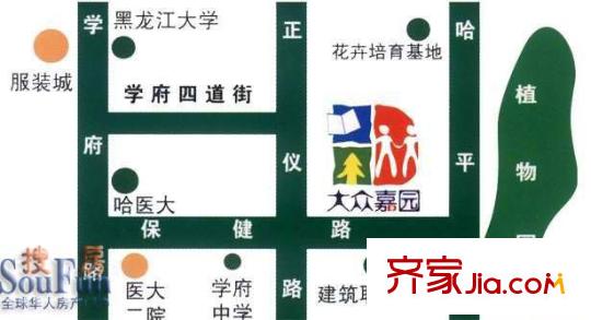 大眾嘉園交通圖