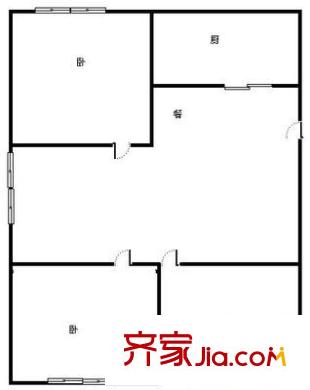 白毛小區(qū) 2室 戶型圖
