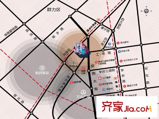 柒零捌零 城仕公館交通圖項目區(qū)位圖