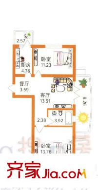 哈爾濱 四季芳洲 戶型圖