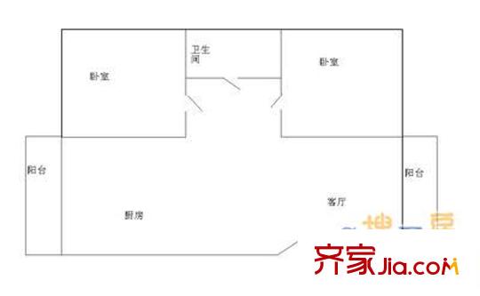 和諧家園 2室 戶型圖