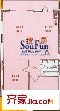 金博花園戶型圖戶型圖 2室1廳1衛(wèi)1廚