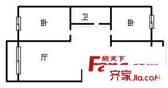 泰山小區(qū) 2室 戶型圖