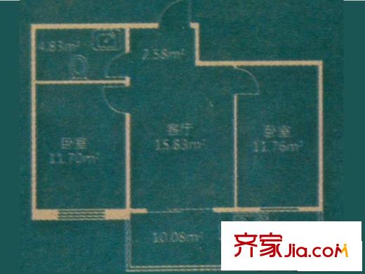 華遠新家園戶型圖戶型 使用面積46.07平方米 2室1廳1衛(wèi)1廚