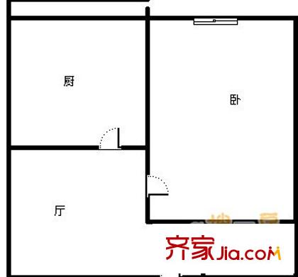 紅旗新區(qū) 2室 戶型圖