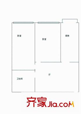 閩江小區(qū) 2室 戶型圖
