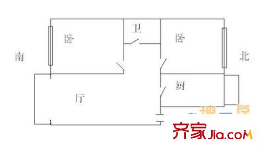 儀興小區(qū) 2室 戶型圖