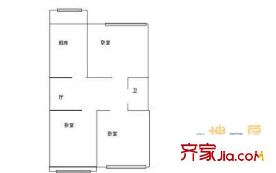 閩江小區(qū) 3室 戶型圖