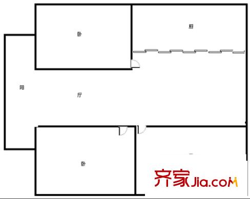 南郡新城 2室 戶型圖