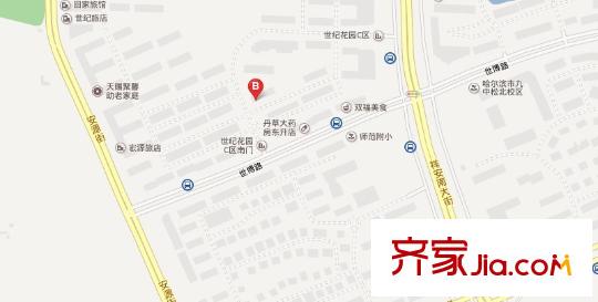 世紀(jì)花園交通圖哈爾濱  