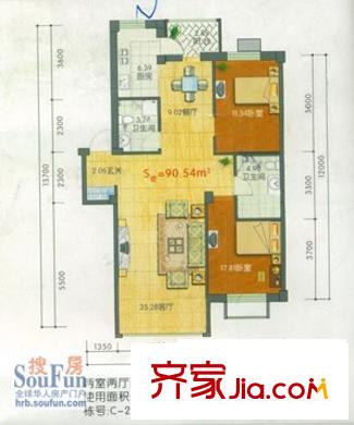 哈爾濱 世紀(jì)花園 戶型圖