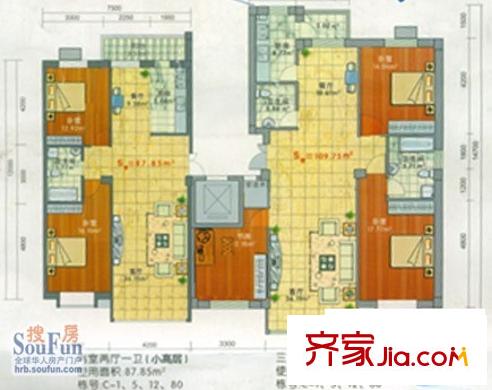 哈爾濱 世紀(jì)花園 戶型圖