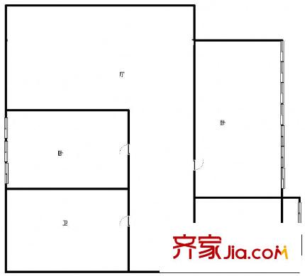宣西小區(qū) 2室 戶型圖