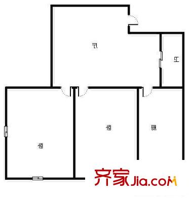 宣西小區(qū) 2室 戶型圖