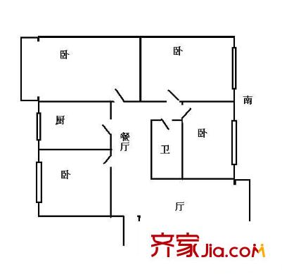 世茂濱江法蘭西風情園 4室 戶型圖
