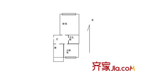 新發(fā)小區(qū) 2室 戶型圖