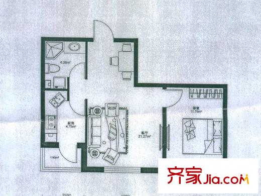 悅山國際戶型圖二期戶型E 