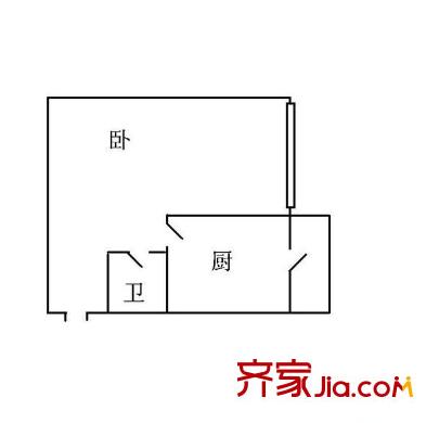 新發(fā)小區(qū) 1室 戶型圖