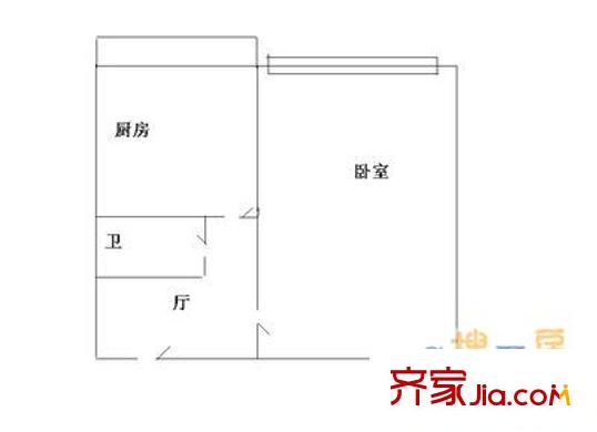 新發(fā)小區(qū) 1室 戶型圖