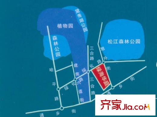 綠海華庭區(qū)位圖