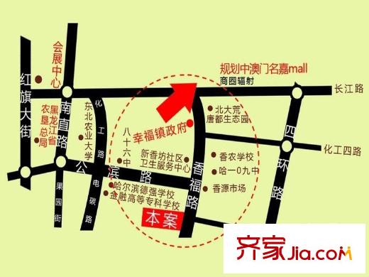 聚仁天地區(qū)位圖