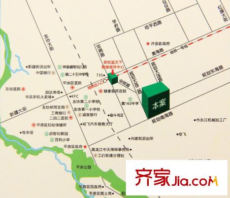 香悅藍(lán)天下區(qū)位圖
