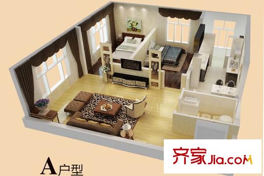 四季柏悅A戶型 2室1廳1衛(wèi)1廚