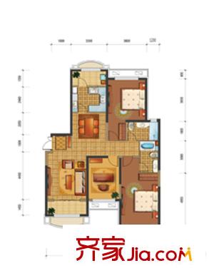 四季上東12號(hào)樓D4-1-c戶型 2室2廳2衛(wèi)1廚