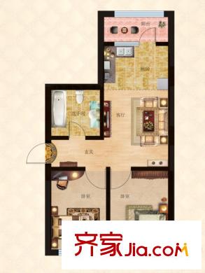 羅馬公元二期15# 2室1廳1衛(wèi)1廚