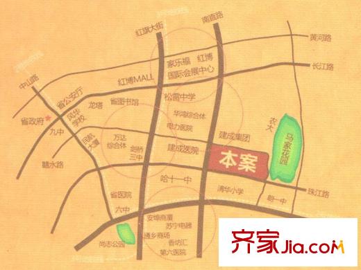珠江帝景交通區(qū)位圖