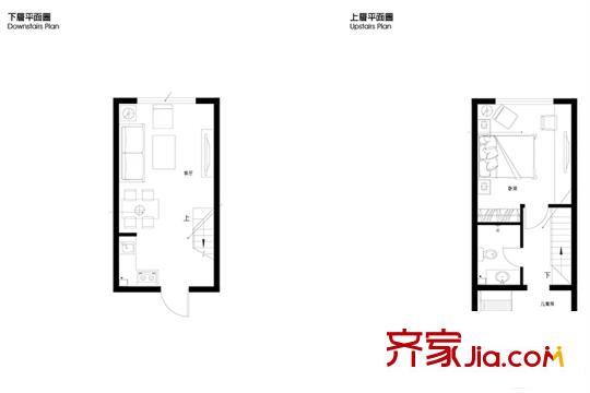 赫時(shí)loft08-兩室一廳一衛(wèi)-22.00平方米 2室1廳1衛(wèi)
