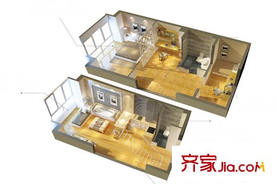 赫時(shí)loft09-兩室一廳一衛(wèi)-51.00平方米 2室1廳1衛(wèi)