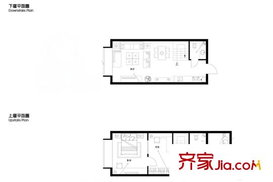 赫時(shí)loft06-兩室兩廳兩衛(wèi)-36.00平方米 2室2廳2衛(wèi)