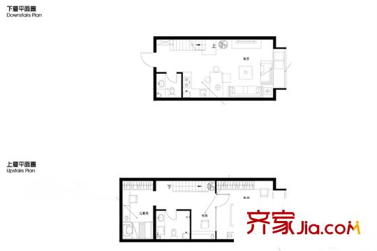 赫時(shí)loft03-兩室一廳兩衛(wèi)-32.00平方米 2室1廳2衛(wèi)