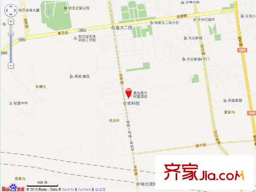 魯商松江新城交通示意圖
