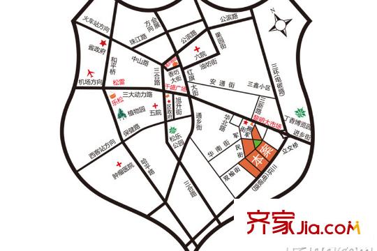 金色城邦交通圖