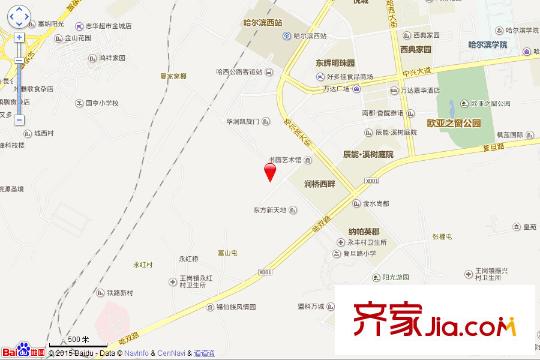 匯龍北緯45°交通示意圖