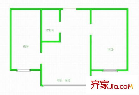 保工怡園 2室 戶型圖