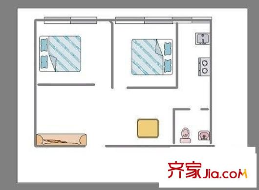 沈鐵?學府雅居 2室 戶型圖