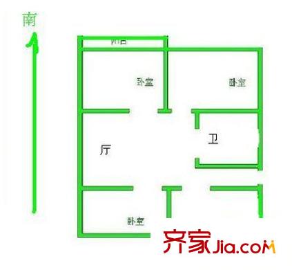 沈鐵?學府雅居 2室 戶型圖