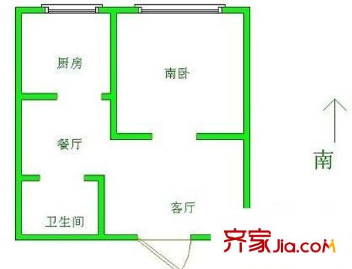 沈鐵?學府雅居 1室 戶型圖