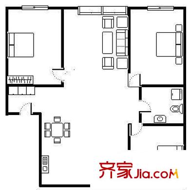 保工怡園 2室 戶型圖