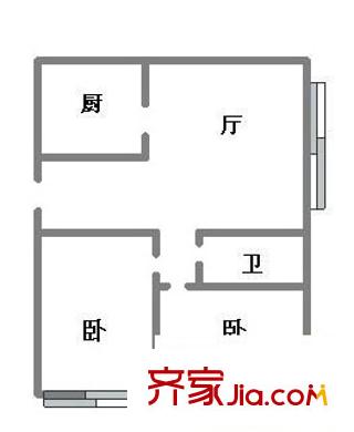 水榭花都 2室 戶型圖
