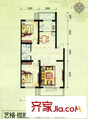 藝格春天戶(hù)型圖戶(hù)型圖 2室2廳1衛(wèi)