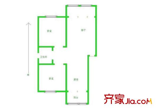 慧緣馨村 2室 戶型圖