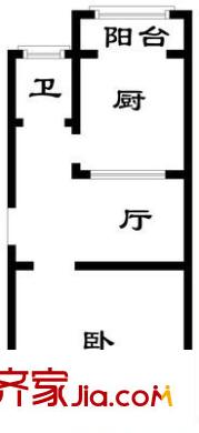 沈鐵?學府雅居 1室 戶型圖