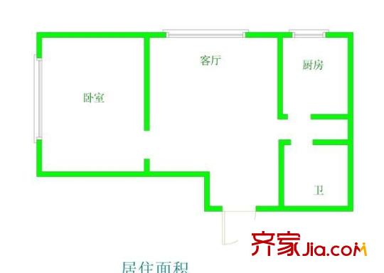 沈鐵?學府雅居 1室 戶型圖