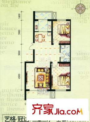 藝格春天戶(hù)型圖戶(hù)型圖 2室2廳1衛(wèi)