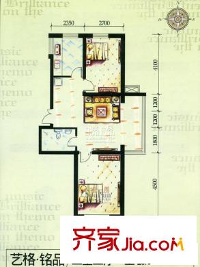 藝格春天戶(hù)型圖戶(hù)型圖 2室2廳1衛(wèi)