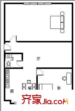 重工新村 2室 戶型圖